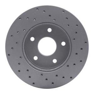 Jeep Grand Cherokee Brake Rotor (1) - Front Left - DFC - Drilled Geoperformance - `99-`04
