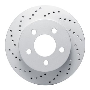 Jeep Wrangler Brake Rotor (1) - Front Left - DFC - Drilled Geoperformance - `99-`06