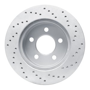 Jeep Wrangler Brake Rotor (1) - Front Left - DFC - Drilled Geoperformance - `99-`06