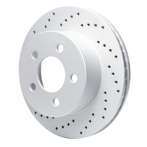 Jeep Wrangler Brake Rotor (1) - Front Left - DFC - Drilled Geoperformance - `99-`06