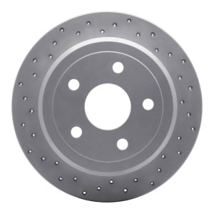 Jeep Wrangler Brake Rotor (1) - Rear Left - DFC - Drilled Geoperformance - `07-`18