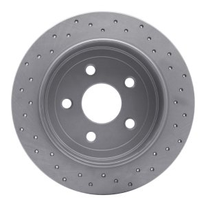 Jeep Wrangler Brake Rotor (1) - Rear Left - DFC - Drilled Geoperformance - `07-`18