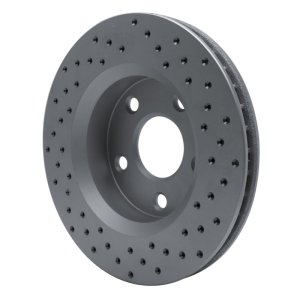 Jeep Wrangler Brake Rotor (1) - Front Left - DFC - Drilled Geoperformance - `07-`18