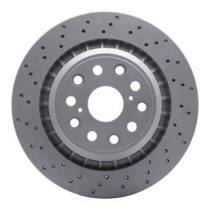 Lexus LS600h Brake Rotor (1) - Left Rear - DFC - Drilled Geoperformance - `07-`17