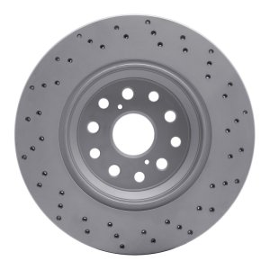 Lexus LS600h Brake Rotor (1) - Left Rear - DFC - Drilled Geoperformance - `07-`17
