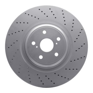 Lexus LS460 Brake Rotor (1) - Front Right - DFC - Drilled Geoperformance - `10-`17