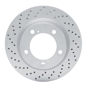 Lexus LX570 Brake Rotor (1) - Front Left - DFC - Drilled Geoperformance - `08-`21