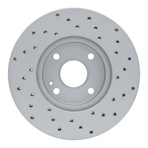 Mazda Miata Brake Rotor (1) - Front Left - DFC - Drilled Geoperf - `94-`02