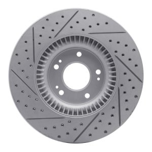 Hyundai Genesis Sedan Brake Rotor (1) - Front Right - DFC - Drilled & Slotted Geoperformance - `09-`14