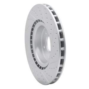 Hyundai Genesis Coupe Brake Rotor (1) - Front Left - DFC - Drilled & Slotted Geoperformance - `10-`16