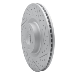 Genesis G80 Brake Rotor (1) - Front Right - DFC - Drilled & Slotted Geoperformance - `12-`17