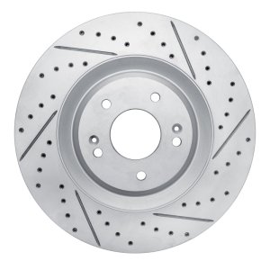 Hyundai Veloster N Brake Rotor (1) - Front Right - DFC - Geoperformance Rotor - Drilled and Slotted - `19-`22 Hyundai Veloster N Brake Rotor (1) - Front Right - DFC - Geoperformance Rotor - Drilled and Slotted - `19-`22
