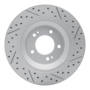 Hyundai Veloster N Brake Rotor (1) - Rear Left - DFC - Drilled & Slotted Geoperformance - `19-`25
