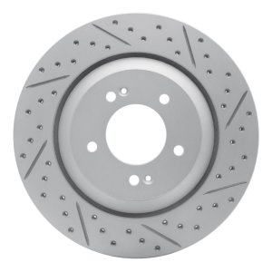 Hyundai Veloster N Brake Rotor (1) - Rear Right - DFC - Geoperf, Drilled & Slotted - `19-`25 Hyundai Veloster N Brake Rotor (1) - Rear Right - DFC - Geoperf, Drilled & Slotted - `19-`25