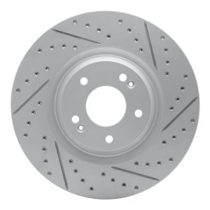 Hyundai Veloster N Brake Rotor (1) - Front Right - DFC - Geoperformance Rotor - Drilled and Slotted - `19-`22 Hyundai Veloster N Brake Rotor (1) - Front Right - DFC - Geoperformance Rotor - Drilled and Slotted - `19-`22
