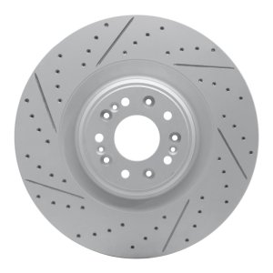 Genesis G90 Brake Rotor (1) - Front Left - DFC - Drilled & Slotted Geoperformance - `17-`22 Genesis G90 Brake Rotor (1) - Front Left - DFC - Drilled & Slotted Geoperformance - `17-`22