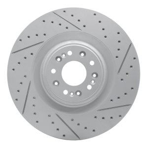 Genesis G90 Brake Rotor (1) - Front Right - DFC - Drilled & Slotted Geoperformance - `17-`22 Genesis G90 Brake Rotor (1) - Front Right - DFC - Drilled & Slotted Geoperformance - `17-`22