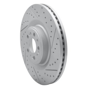 Genesis G90 Brake Rotor (1) - Front Right - DFC - Drilled & Slotted Geoperformance - `17-`22