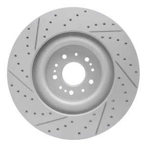 Genesis G90 Brake Rotor (1) - Front Right - DFC - Drilled & Slotted Geoperformance - `17-`22