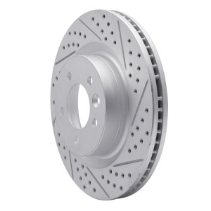 Land Rover LR3 Brake Rotor (1) - Front Right - DFC - Drilled & Slotted Geoperformance - `05-`09