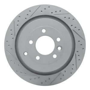 Land Rover LR3 Brake Rotor (1) - Rear Left - DFC - Drilled & Slotted Geoperformance - `05-`16