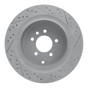 Land Rover LR3 Brake Rotor (1) - Rear Left - DFC - Drilled & Slotted Geoperformance - `05-`16