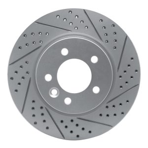 Land Rover LR3 Brake Rotor (1) - Front Right - DFC - Geoperformance Drilled & Slotted - `05-`07