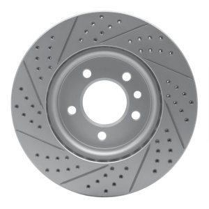 Land Rover LR3 Brake Rotor (1) - Front Right - DFC - Geoperformance Drilled & Slotted - `05-`07
