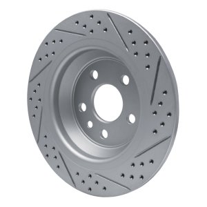 Ford Focus Brake Rotor (1) - Rear Left - DFC - Drilled & Slotted Geoperformance - `09-`15