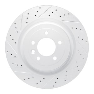 Land Rover Defender 110 Brake Rotor (1) - Rear Left - DFC - Geoperformance Drilled & Slotted - `13-`25