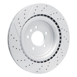 Land Rover Defender 110 Brake Rotor (1) - Rear Left - DFC - Geoperformance Drilled & Slotted - `13-`25