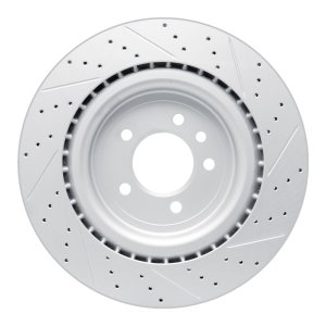 Land Rover Defender 110 Brake Rotor (1) - Rear Left - DFC - Geoperformance Drilled & Slotted - `13-`25