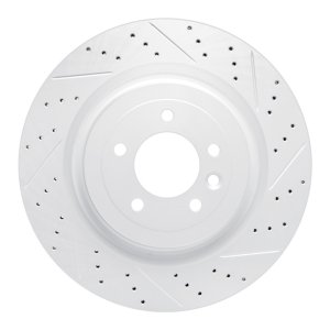 Land Rover Defender 130 Brake Rotor (1) - Rear Right - DFC - Geoperformance Drilled & Slotted - `13-`25