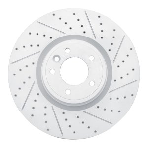 Land Rover Defender 90 Brake Rotor (1) - Front Right - DFC - Drilled & Slotted Geoperformance - `18-`25