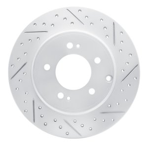 Kia Cadenza Brake Rotor (1) - Rear Right - DFC - Geoperf - Drilled & Slotted - `17-`19