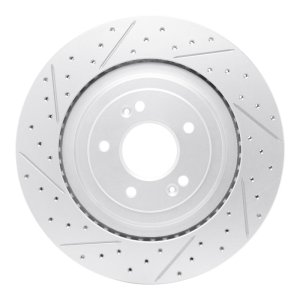 Genesis G90 Brake Rotor (1) - Rear Left - DFC - Geoperformance Rotor - Drilled and Slotted - `19-`22 Genesis G90 Brake Rotor (1) - Rear Left - DFC - Geoperformance Rotor - Drilled and Slotted - `19-`22
