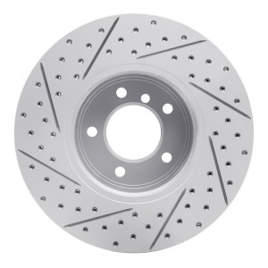 BMW 525Xi Brake Rotor (1) - Front Right - DFC - Drilled & Slotted Geoperformance - `04-`10