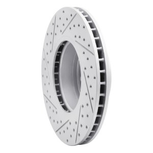 BMW 525Xi Brake Rotor (1) - Front Right - DFC - Drilled & Slotted Geoperformance - `04-`10