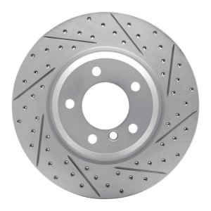 BMW 330xi Brake Rotor (1) - Front Right - DFC - Drilled & Slotted Geoperformance - `06-`12