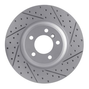 BMW 335I Brake Rotor (1) - Front Right - DFC - Drilled & Slotted Geoperf - `07-`15