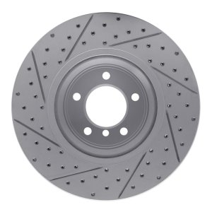 BMW 335I Brake Rotor (1) - Front Right - DFC - Drilled & Slotted Geoperf - `07-`15