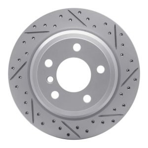 BMW 330i GT xDrive Brake Rotor (1) - Rear Right - DFC - Drilled & Slotted Geoperformance - `06-`20
