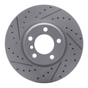 BMW 328i Brake Rotor (1) - Front Right - DFC - Drilled & Slotted Geoperformance - `12-`18