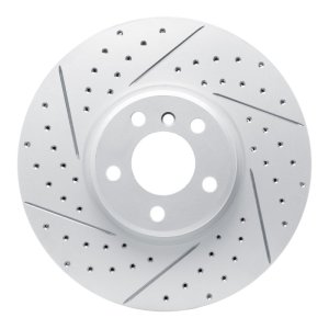 BMW X5 Brake Rotor (1) - Front Left - DFC - Geoperf Drilled & Slotted - `02-`06