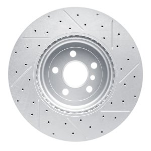 BMW X5 Brake Rotor (1) - Front Left - DFC - Drilled & Slotted Geoperformance - `17-`26