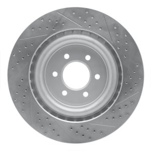 Dodge Viper Brake Rotor (1) - Rear Left - DFC - Drilled & Slotted Geoperformance - `03-`17