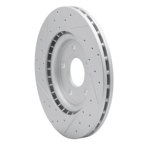 Chrysler Grand Caravan Brake Rotor (1) - Front Left - DFC - Geoperformance Rotor - Drilled and Slotted - `12-`25