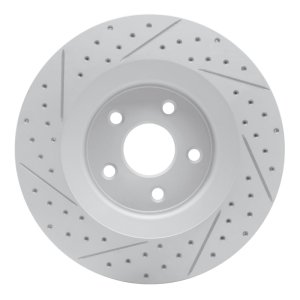 Jeep Grand Cherokee Brake Rotor (1) - Front Right - DFC - Drilled & Slotted Geoperformance - `06-`10