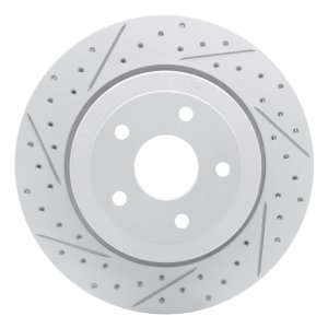 Jeep Grand Cherokee Brake Rotor (1) - Rear Left - DFC - Geoperformance Drilled & Slotted - `06-`10