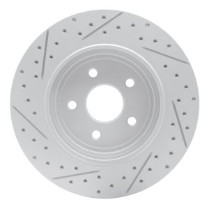 Jeep Grand Cherokee Brake Rotor (1) - Rear Right - DFC - Geoperformance Drilled & Slotted - `06-`10